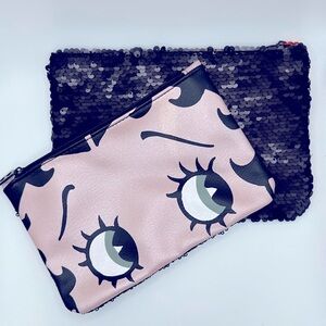 Betty Boop clutch/makeup bag lot of 2 from Ipsy